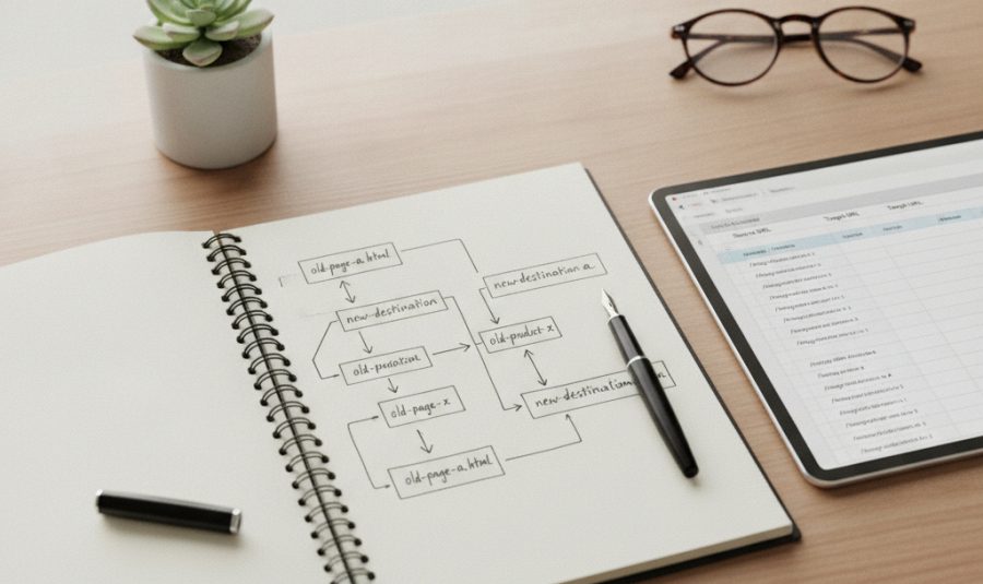 Mapeamento de URLs para Redirecionamento 301