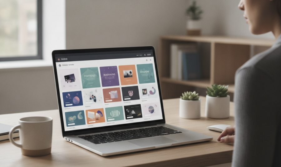 Personalização de template digital pré-fabricado